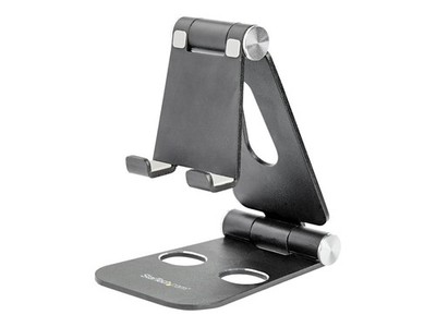 StarTech.com Phone and Tablet Stand Foldable Multi Angle Aluminum Black