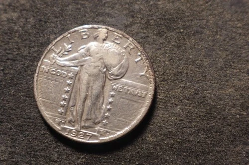 1927-D XF High Grade Standing Liberty Quarter Full Date Premium Coin PSC