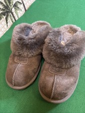 UGG Coquette Fluffy Fuzzy Slippers 5125 GREY Womens Size 9