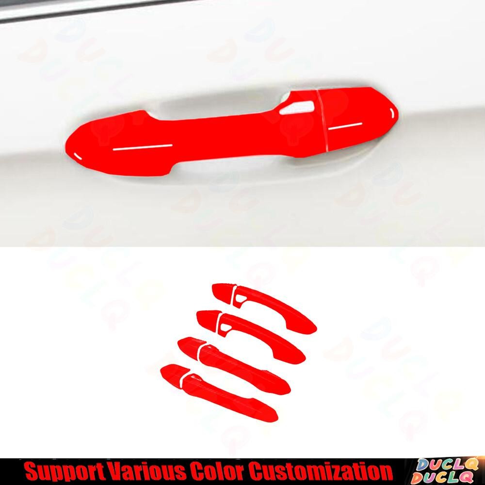 For Ford Edge 2015-2021 Bright Red Car Exterior Side Door Handle Panel Trim 8*