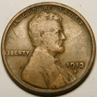 1913 S Lincoln Wheat Cent Penny G-VG  "Actual Coin Pictured"