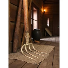 Vintage Forged Iron Garden Fork-Antique Farm Tool-NC Estate-Farmhouse-Rustic