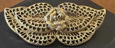 Vintage Gold Metal Decorative Filigree Design Hair Accessory Barrette Clip