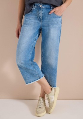CECIL - 3/4 Wide Leg Jeans im Loose Fit - Farbe: light blue washed