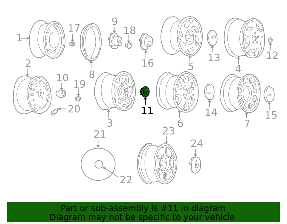 Tampa de cubo genuína GM 15708890 - Imagem 2 de 2