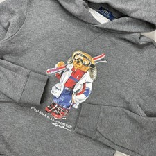 Polo Ralph Lauren Ski Polo Bear Gray Men  s Hoodie Medium
