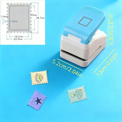 Postage Stamp Embossing Punch for DIY Scrapbooking Journaling Paper Craft