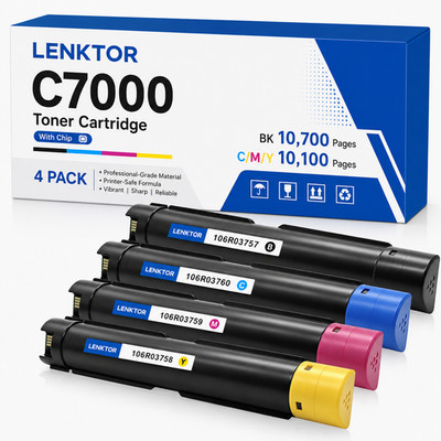 C7000 106R03757 4PK Toner Cartridge Set fit for VersaLink C7000 C7000DN C7000N