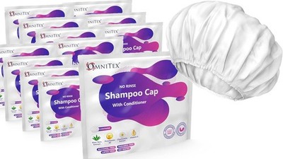 24 Stück - Omnitex Premium Shampoo-Kappe ohne Spülmittel - mikrowellengeeignet mit Conditioner