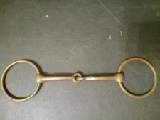 Loose ring snaffle bit mouth 6 in solid bronze 