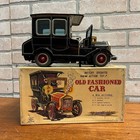 Vintage Japan Tin Battery Operated - Old Fashioned Car Action Toy - WORKS w/ Box
