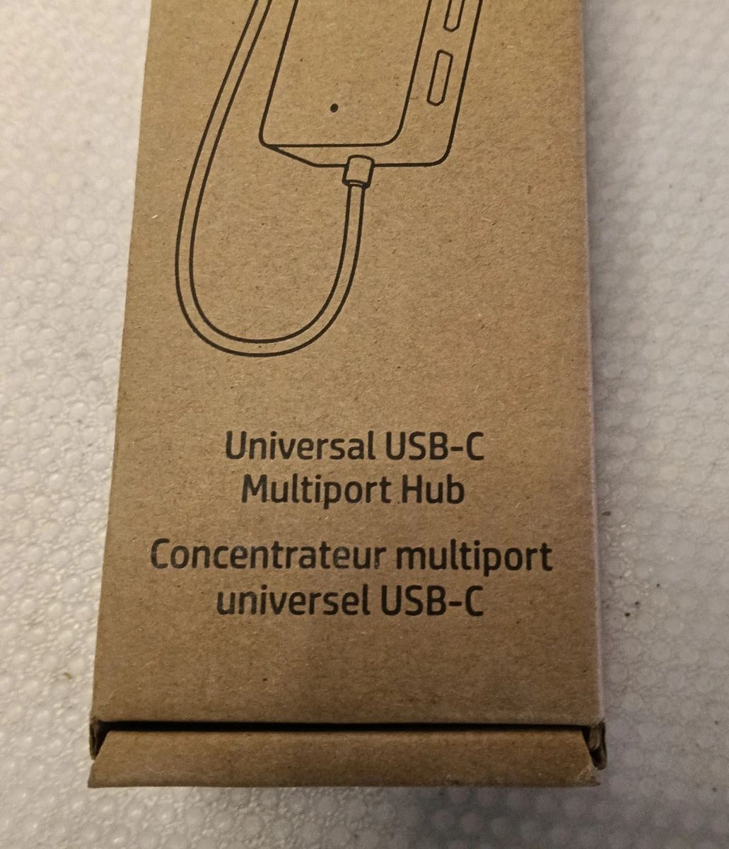 HP Universal USB-C Multiport Hub with HDMI Display Port USB-A Ethernet 50H55UT