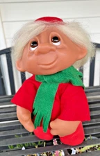 Thomas Dam Troll Georgette Christmas 9 1/2 in  # 243  Gorgeous Denmark  80's