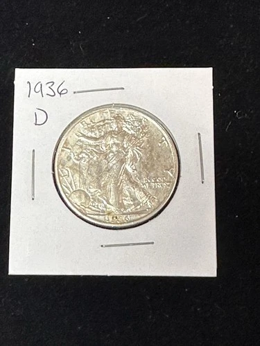 1936 D WALKING LIBERTY HALF DOLLAR AU-BU!!!  Great Coin!