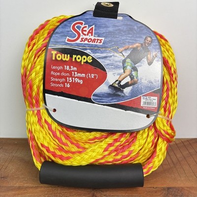 18,3m Sea Sports Wasserski Wakeboard Zugleine Schleppleine Schleppseil 13mm Seil