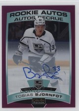 2019 O-Pee-Chee Platinum Rookie Autos Matte Pink 34/99 Tobias Bjornfot Auto 17yz