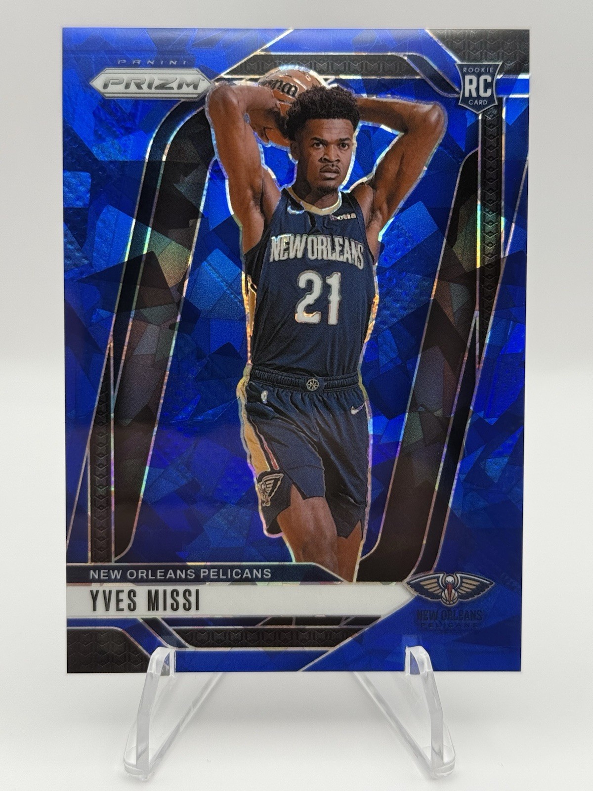 2024-25 Panini Prizm - Yves Missi #233 Blue Ice Prizm /125 (RC)