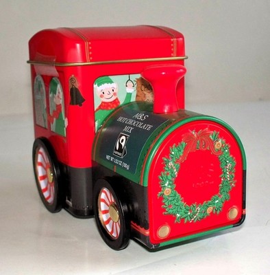 New Christmas Drinking Hot Chocolate Fairtrade Tin M&S, 100g Train W/ Wheels  C2