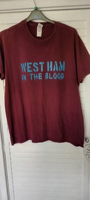West Ham In The Blood T-Shirt.  Xl In Claret Guter Zustand