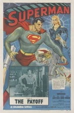 Superman The Payoff Serial Lobby Card Poster Columbia Chapter 12x8in Metal Sign