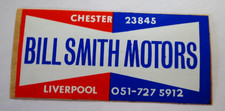 Oldtimer-Aufkleber Bill Smith Motors Chester Liverpool 70er Motorrad-Handel GB