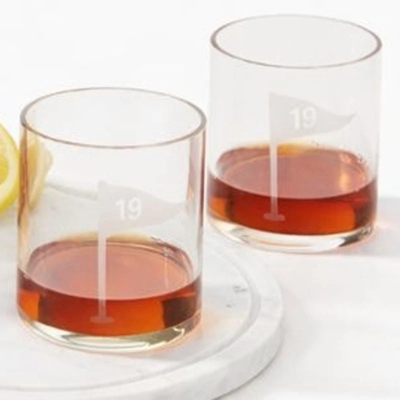 Mark & Graham Golf Ball Whiskey Decanter Glasses Tray - Thumbnail 5