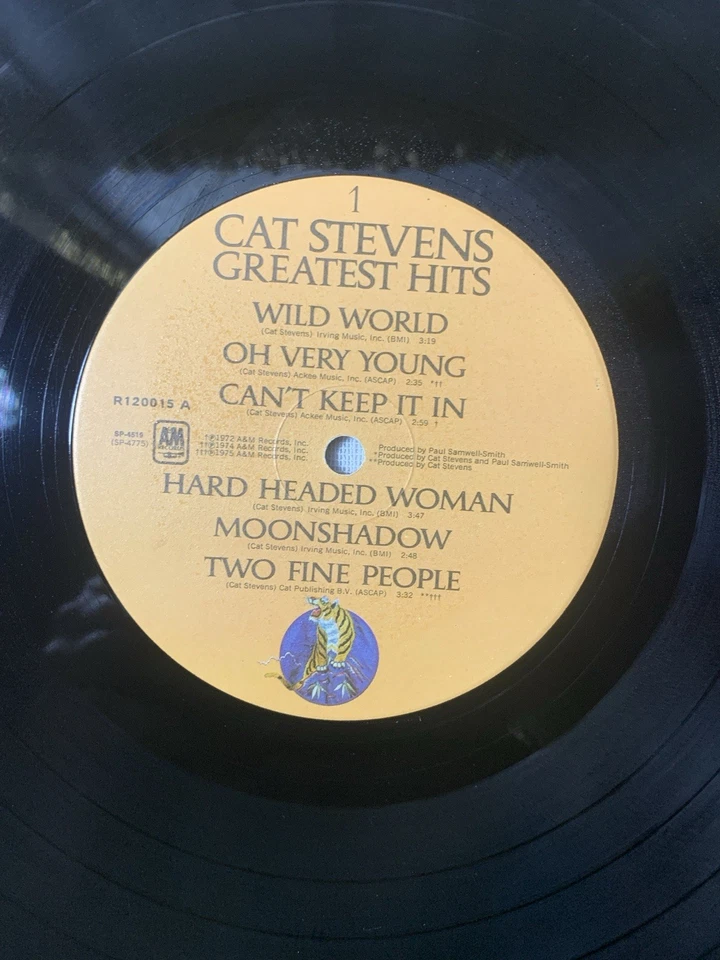 Vtg 1975 CAT STEVENS Album GREATEST HITS Record 1ST PRESSING Vinyl Lp OG - Image 2 of 4