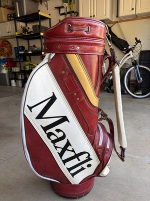 Vintage Maxfli Leather Golf Bag