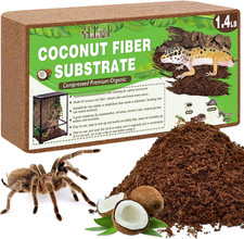 Coconut Coir Brick Reptile Bedding, 1.4lb Coco Fiber Terrarium Substrate