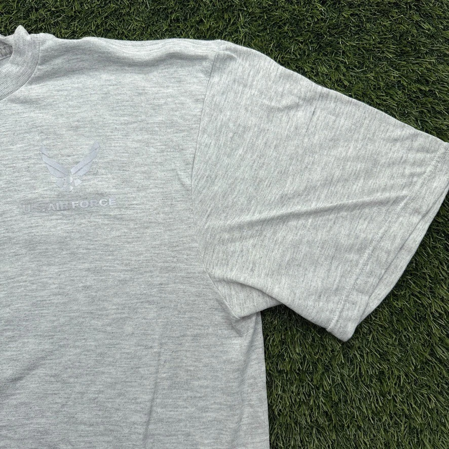 Camisa De Colección Años 90 Fuerza Aérea de los Estados Unidos Para Hombre Grande L Gris Manga Corta Foto 4 de 4