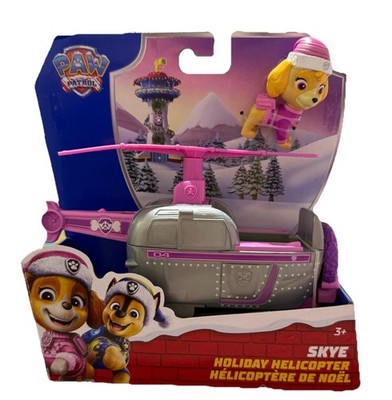 Paw Patrol SKYE (Santa Hat) HOLIDAY HELICOPTER Christmas Figure Set NEW