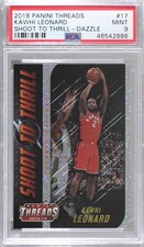 2018-19 Panini Threads Shoot to Thrill Dazzle Kawhi Leonard #17 PSA 9 MINT 4al