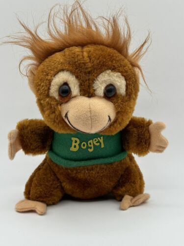 Vintage Shirt Tales Bogey Orang-Utan Affe 6 Zoll Stofftier Plüsch Puppe 1981