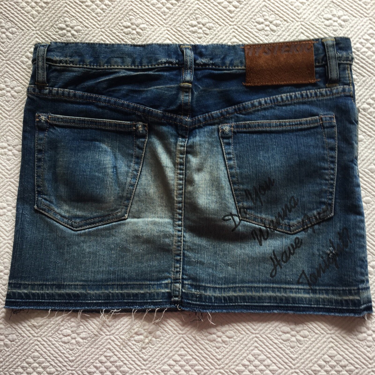 美品✨X-girl × HYSTERIC GLAMOUR DENIM SKIRT Gossip Shop Hysteric Glamour Denim Skirt | Stand Up Comedy
