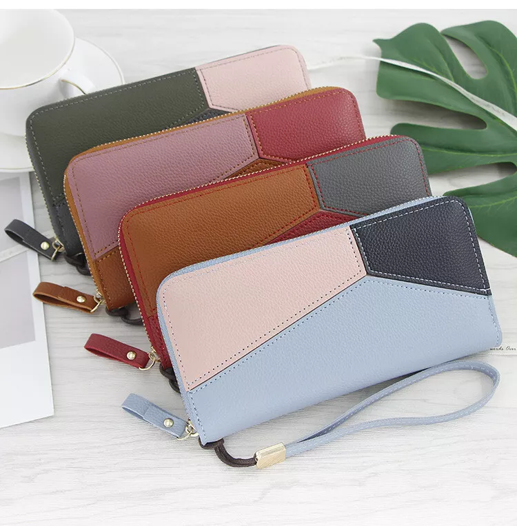 Women Wallet Ladies Purse Envelope Leather Wallet Card Button Clutch Purse  Long