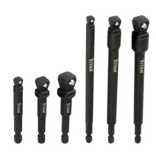 Titan 49036 6pc 1/4" Hex Drive Impact Wobble Socket Adapter Set