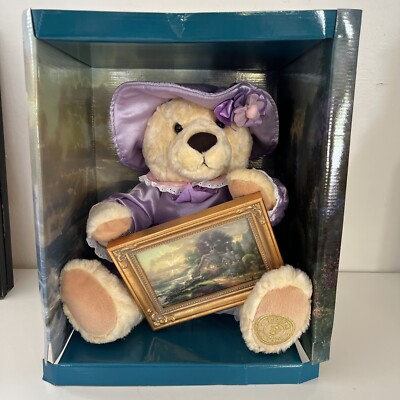 Thomas Kinkade Plush Painter Of Light Collectible A New Day Dawning Bear Purple