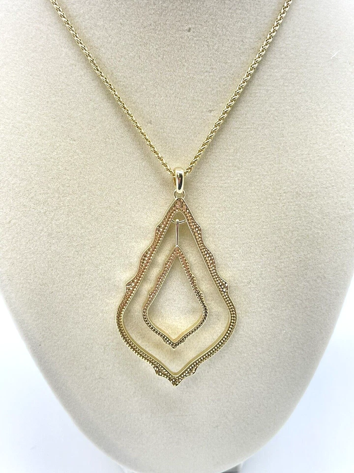 Collar Colgante Kendra Scott Simon Tono Dorado Longitud Ajustable Nuevo con Etiquetas Foto 2 de 4