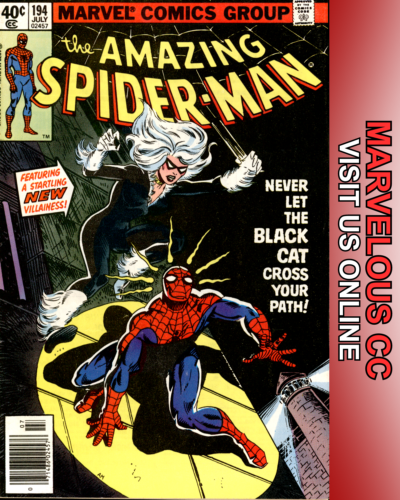 1979 Marvel Comics The Amazing Spider-Man #194 Black Cat 1st Appearance VINTAGE - Zdjęcie 1 z 3