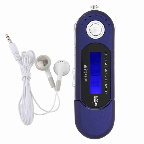 (Blue)MP3 Player With Earphone Portable Music MP3 USB Player With LCD Screen FM - Picture 2 of 22