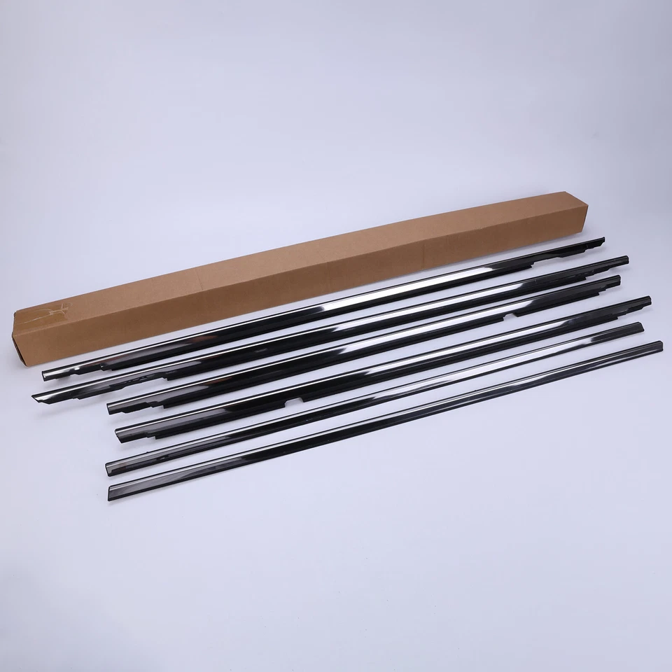 6Pcs Door Window Trim Weatherstrip Seal Belt For Toyota Land Cruiser 1991-1998 - Изображение 2 из 4