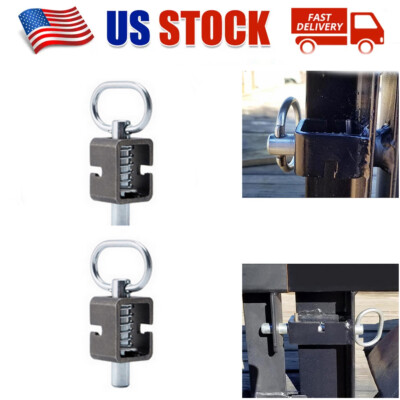 2 Pack Spring Pin Latch Lock For Utility Trailer Tail Gate Loaded Heavy Duty