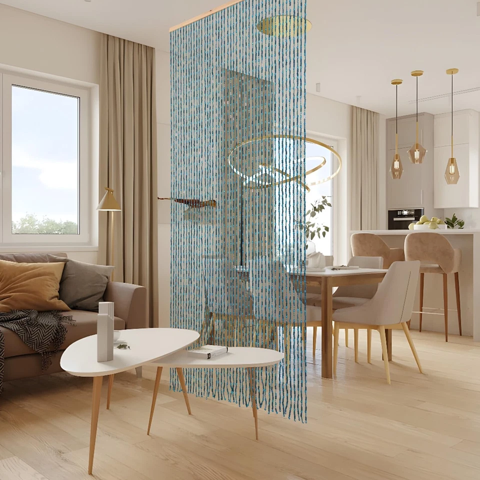 BECHAEO Cortina de Puerta Hecha a Mano con Cuentas para Puerta Boho Puerta Colgante Cuentas Curta... Foto 3 de 4