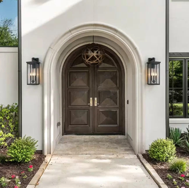 2-pack Trevot 3-Light 22.5 in. Large Black Outdoor Wall Lantern Sconce - Image 3 of 4