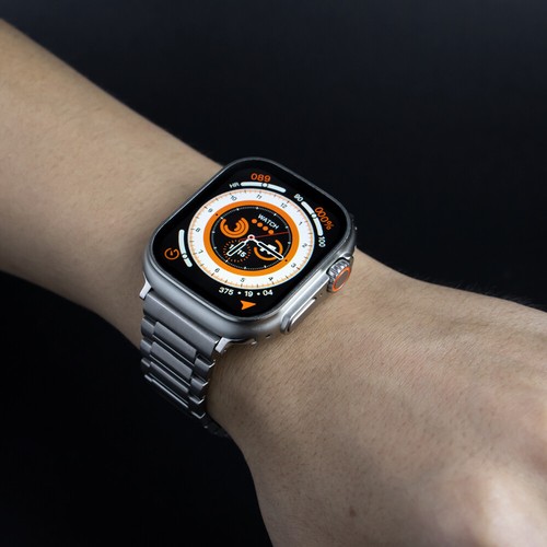 Bracelet métal titane pour Apple Watch Ultra 49mm série 8 7 SE 6 5 4 3 2 1 - Photo 8 sur 13