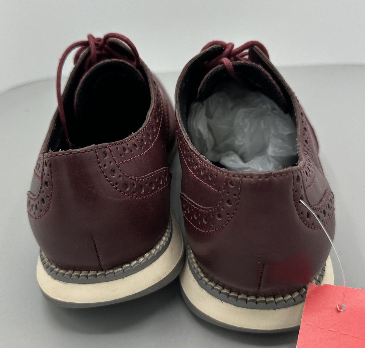 Cole Haan Grand Os Mens Size 9.5 Leather Oxford  C20234 Wingtip Burgendy Shoes Men main image 3