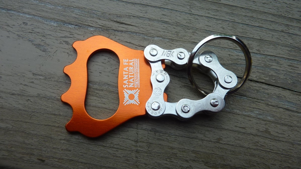 fake turner tobacco Santa Fe Natural Company Bottle Opener Key Chain RARE! Santa Fe Regular Filtered Cigars