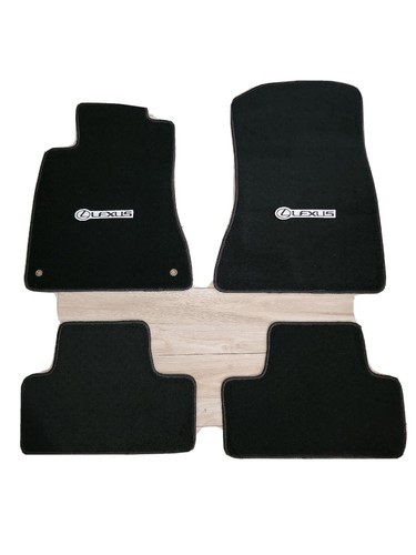 Custom Black Floor Mats For 2001-2005 Honda Civic - 3-Piece Carpet Set With Emblem