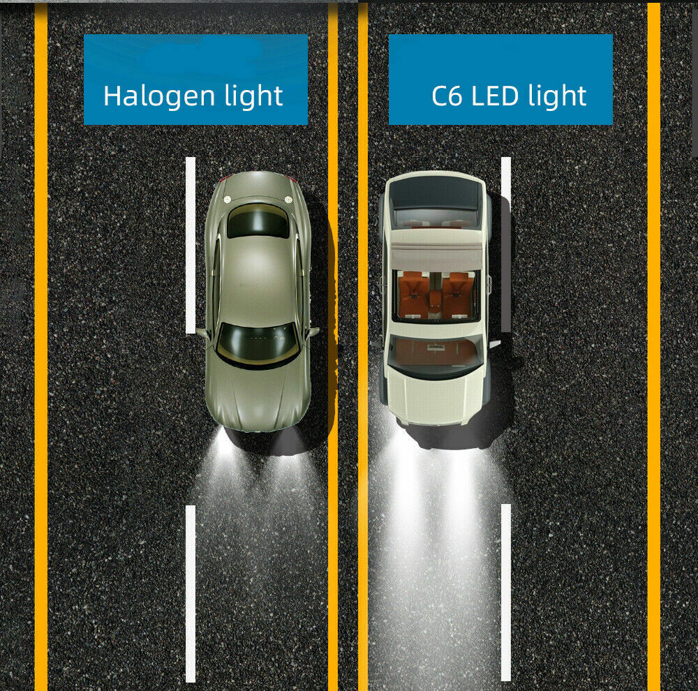 H11 LED Headlight Super Bright Bulbs Kit White High & Low Beam For