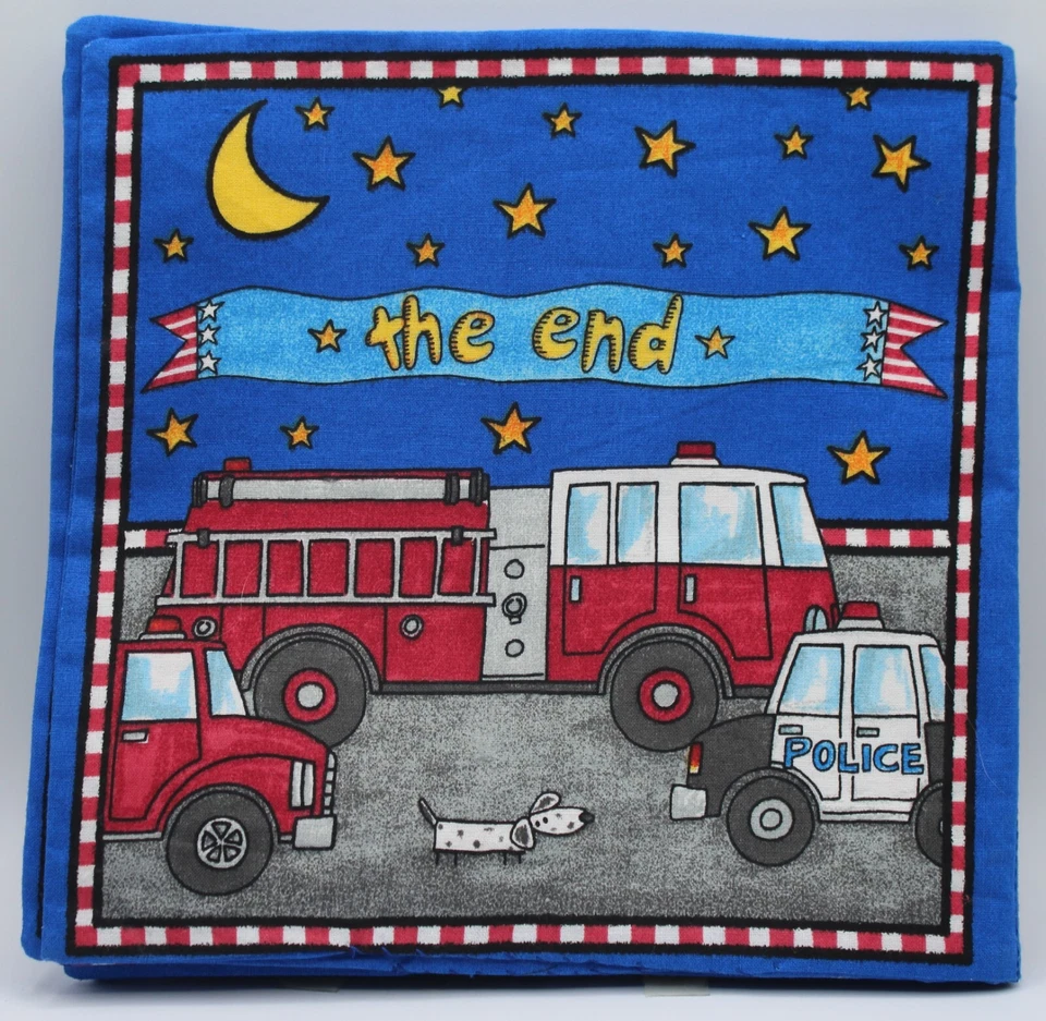 Libro bebé Helping Heroes policía bombero grande tela suave - bien cosido LNC Foto 2 de 4